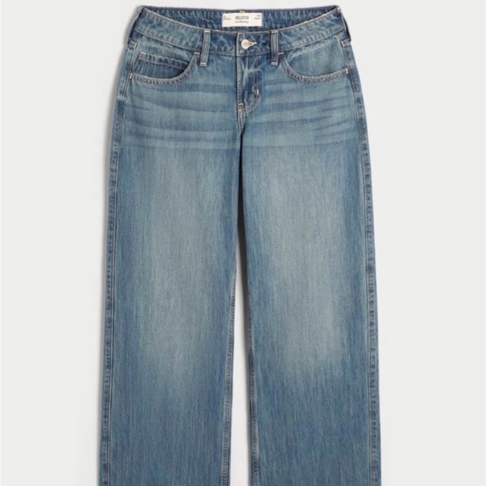 Low Rise Hollister Wide Leg Jeans